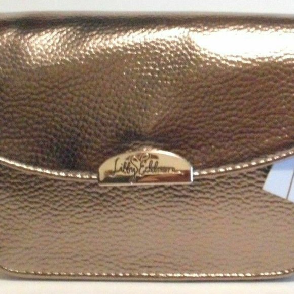 NEW LIBBY EDELMAN Shiny Lead Silver Color Mini Cross body Handbag - Picture 3 of 5